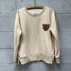 New Ollie Gray Luxe Side Pocket Sweatshirt in Cream